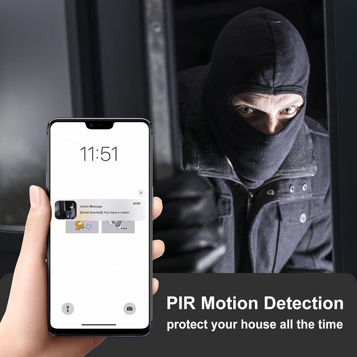 HD1080P WiFi Video Doorbell Camera with Motion Detector and Night Vision H1761