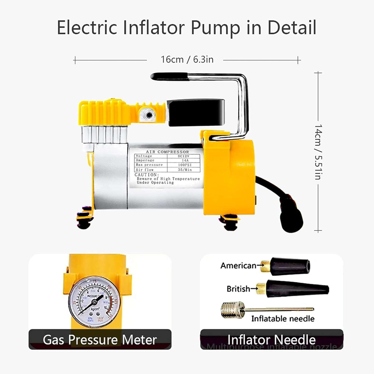 Electric Car Jack 3 Ton 12V with Impact Wrench and Inflator H370