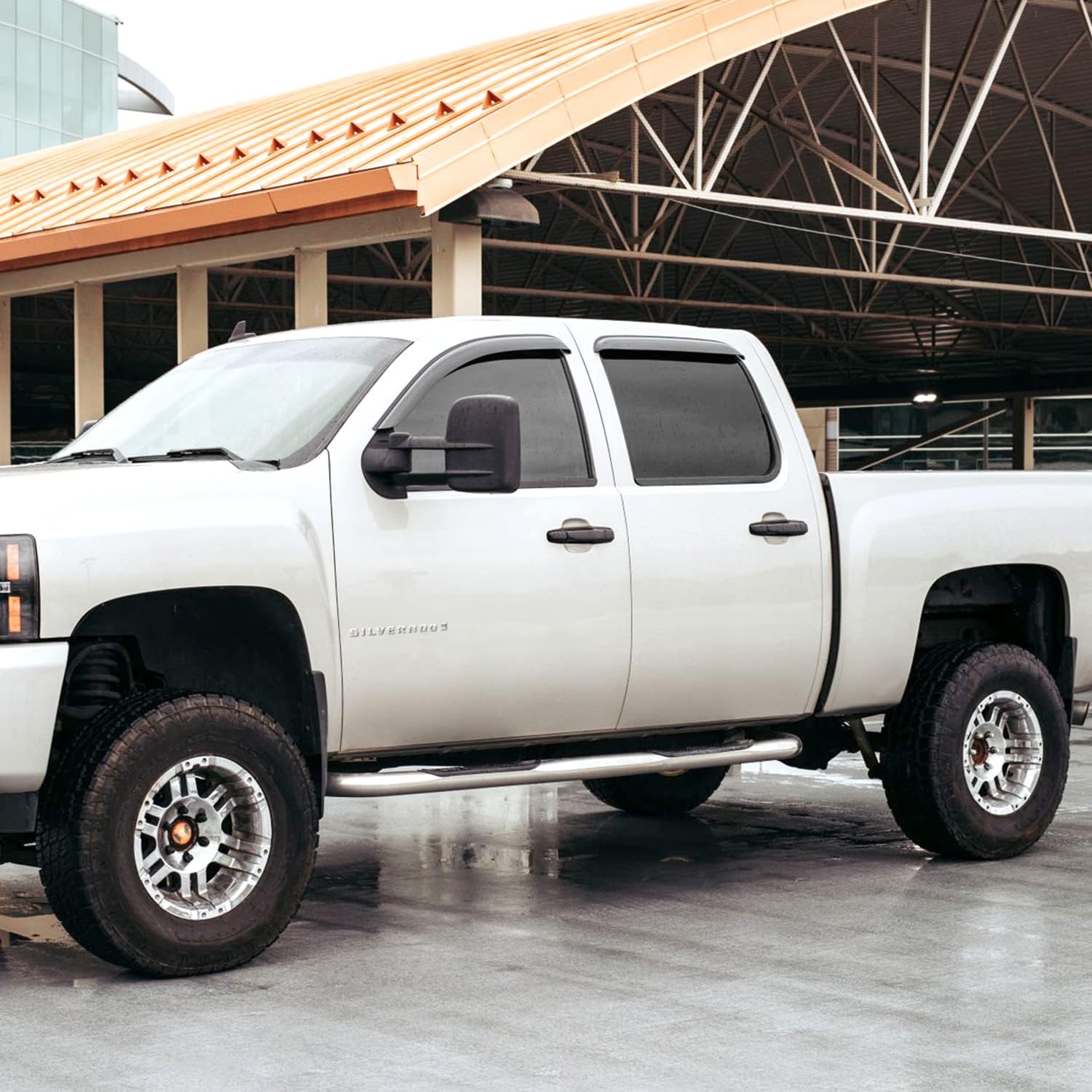4pcs Tape-on Window Deflectors for GMC Sierra 1500 Crew Cab Y546876