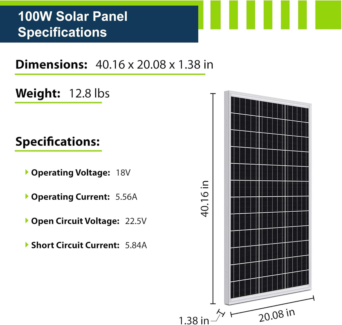 2.5KWH 12V Solar Power Kit with LiFePO4 100Ah, 400W Mono Solar Panels, 30A MPPT Charge Controller, 2KW Pure Sine Wave Inverter Charger E6975