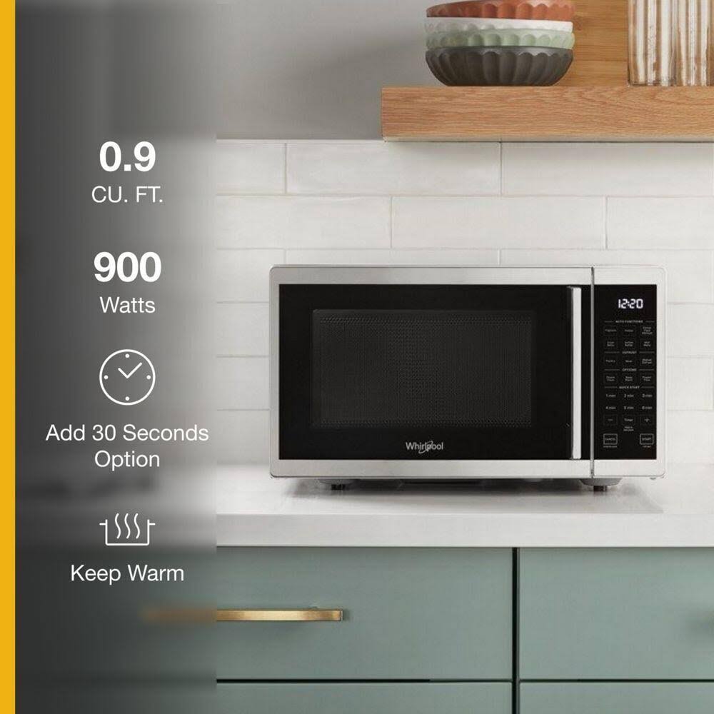 0.9 Cu. ft. Countertop Microwave with 900 Watt Cooking Power Heritage Stainless Steel W9423