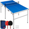 6x3ft Folding Portable Ping Pong Table Set with 2 Paddles, Balls F493503