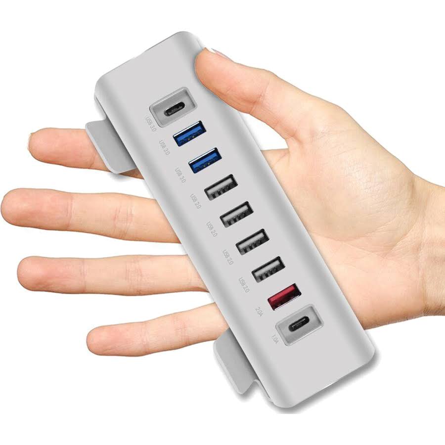 USB-C to 9 Port USB-A / USB-C Hub & Charger I689075