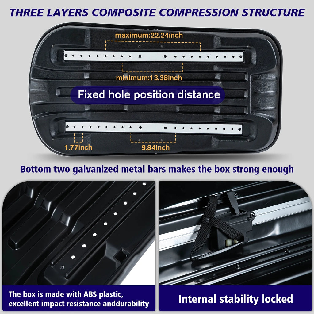 Carbon Fiber Rooftop Cargo Box Luggage Carrier B75350