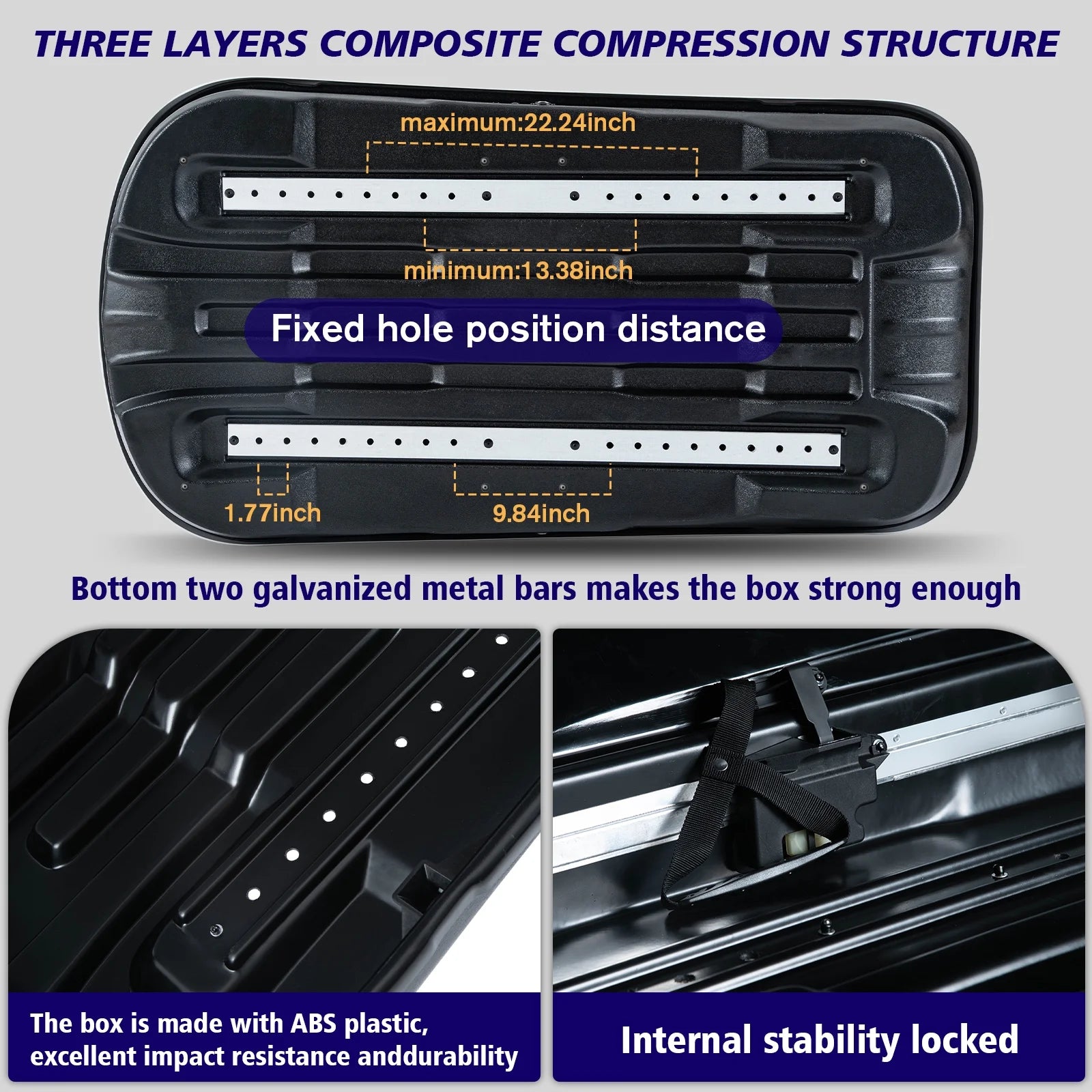 Carbon Fiber Rooftop Cargo Box Luggage Carrier B75350