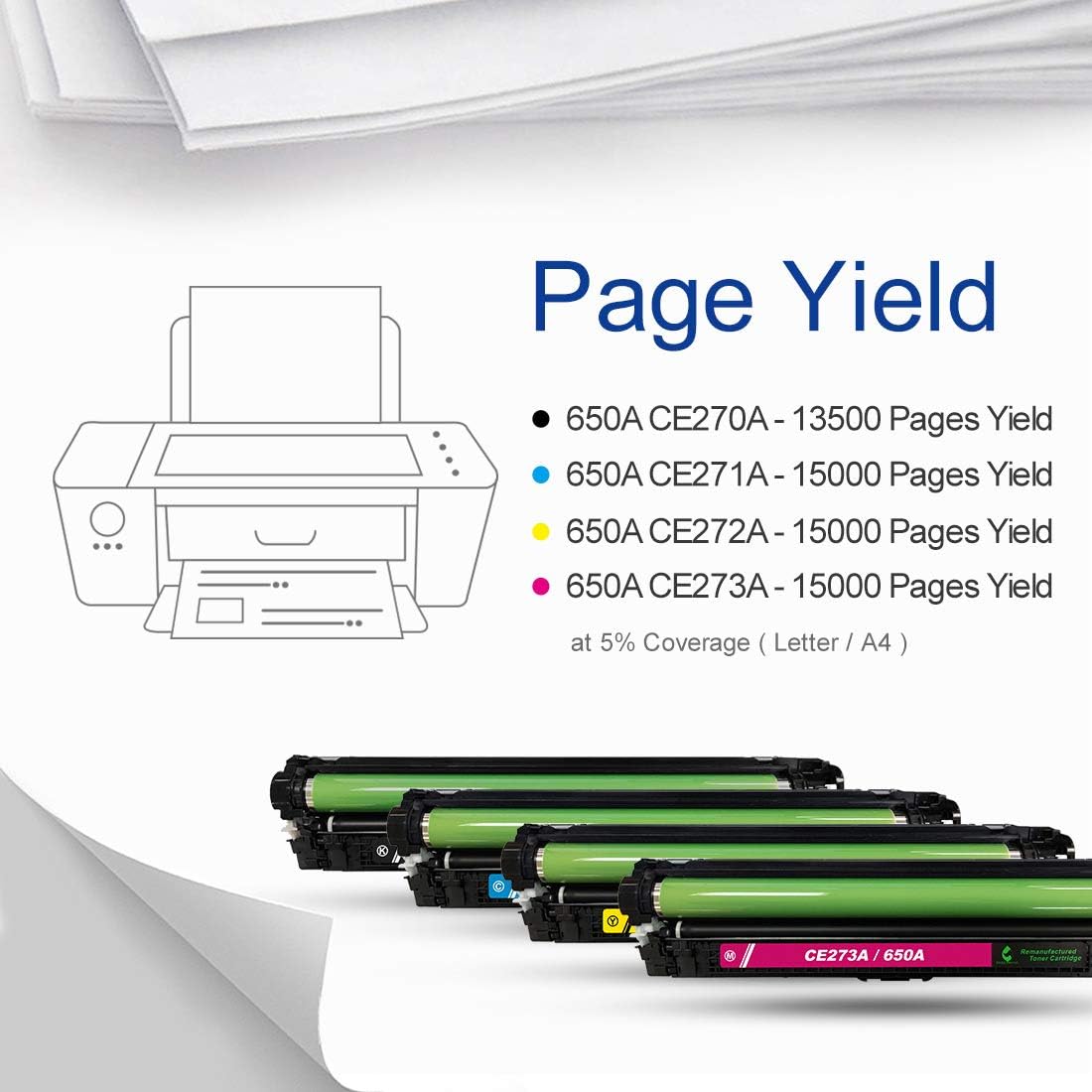 4-Pack Toner Cartridge Set K50001