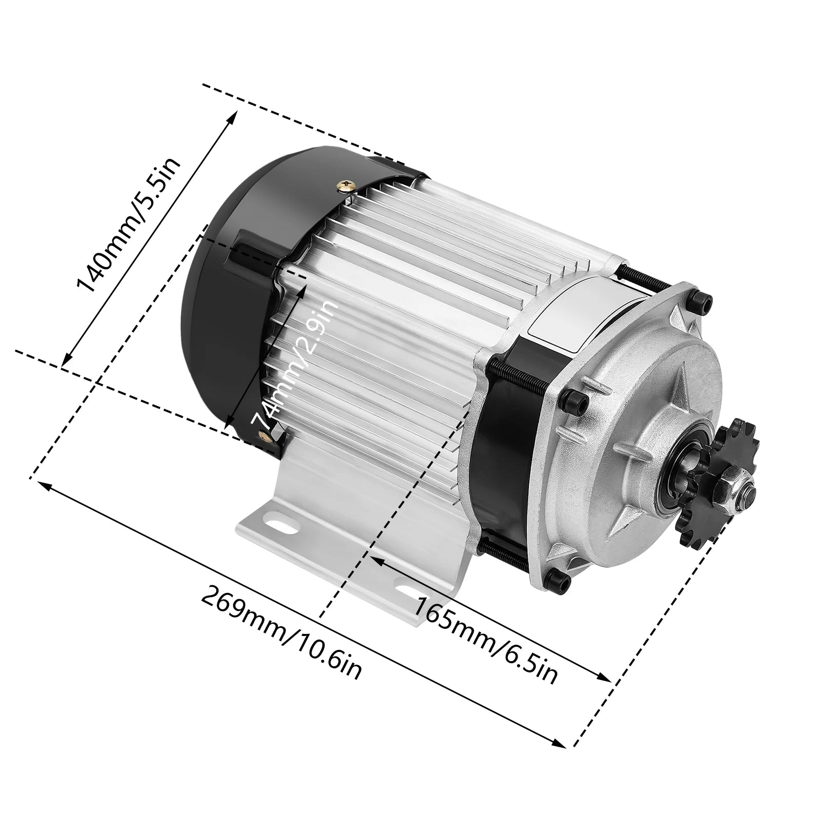 48V Electric Brushless Geared Motor Kit for Bicycle Conversion Kit E35134
