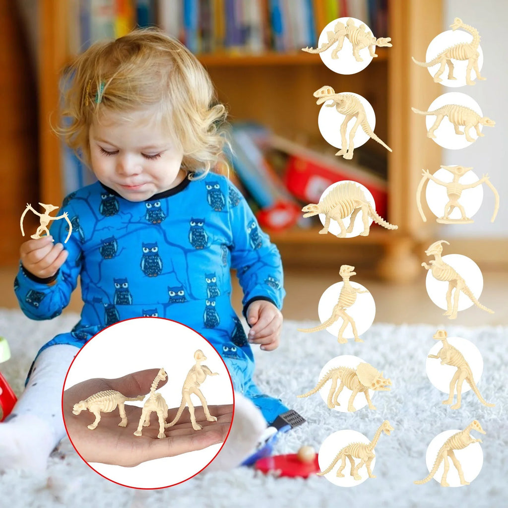 Colorful Simulation Dinosaur Fossil Model Ornaments E614590