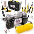 12V DC Portable Air Compressor Tire Inflator with 150 PSI Gauge & Carry Case M9039