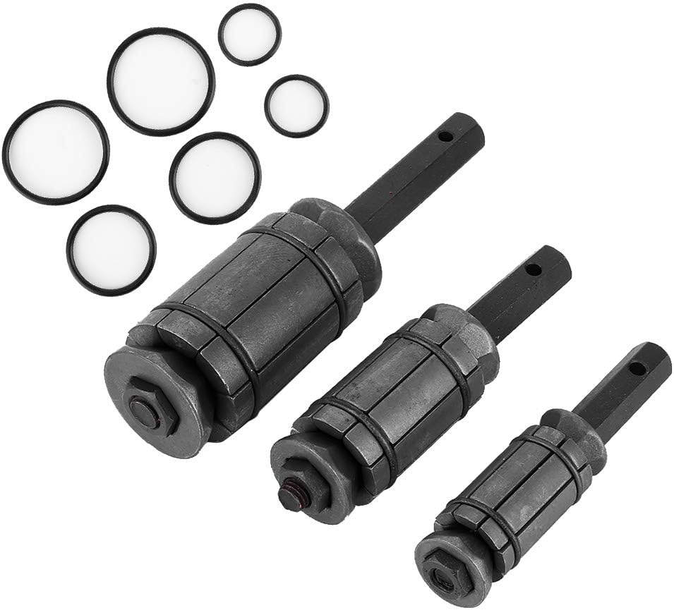 3pcs Steel Tail Pipe Expander Kit 1-1/18in to 3-1/2in Exhaust Muffler Spreader Auto Tool V60857