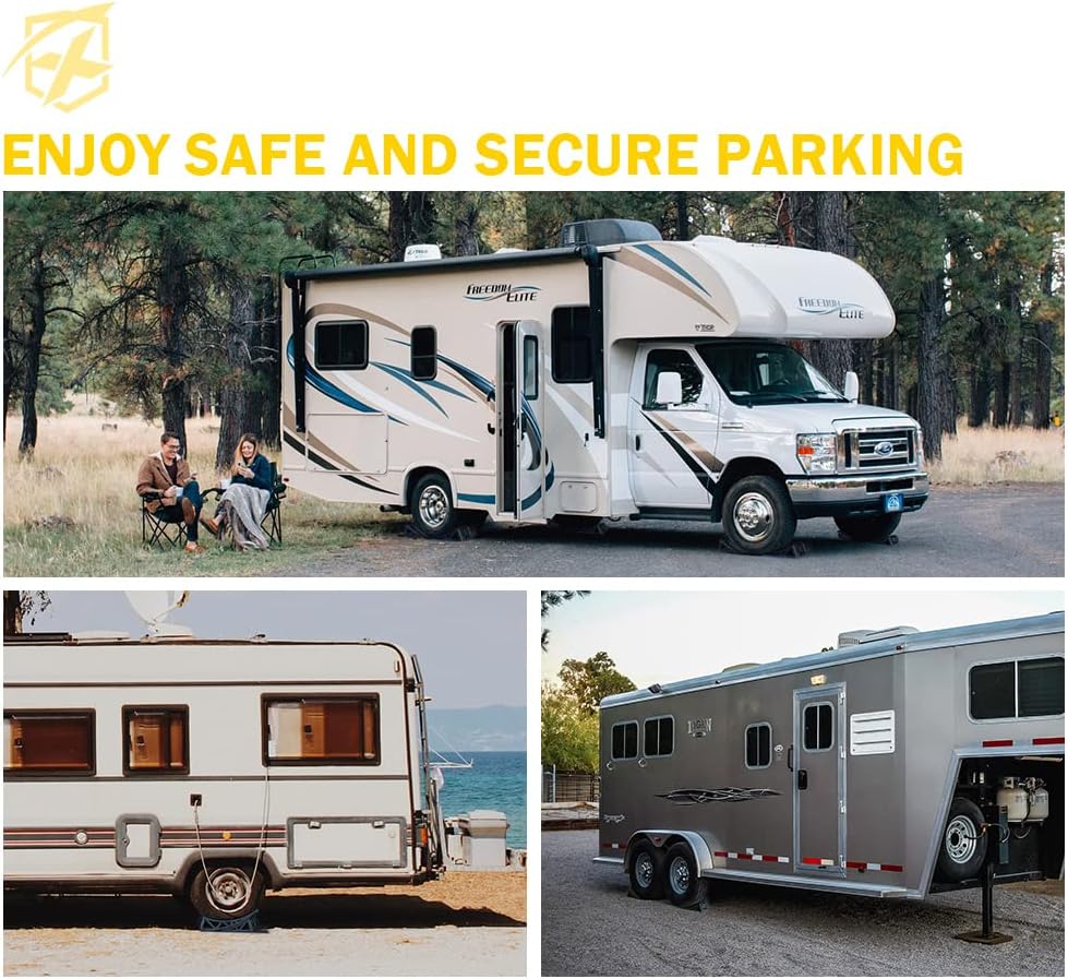 RV Leveling System Kit Up to 66,000 lbs, 2PCS with Anti-Slip Mats N8130