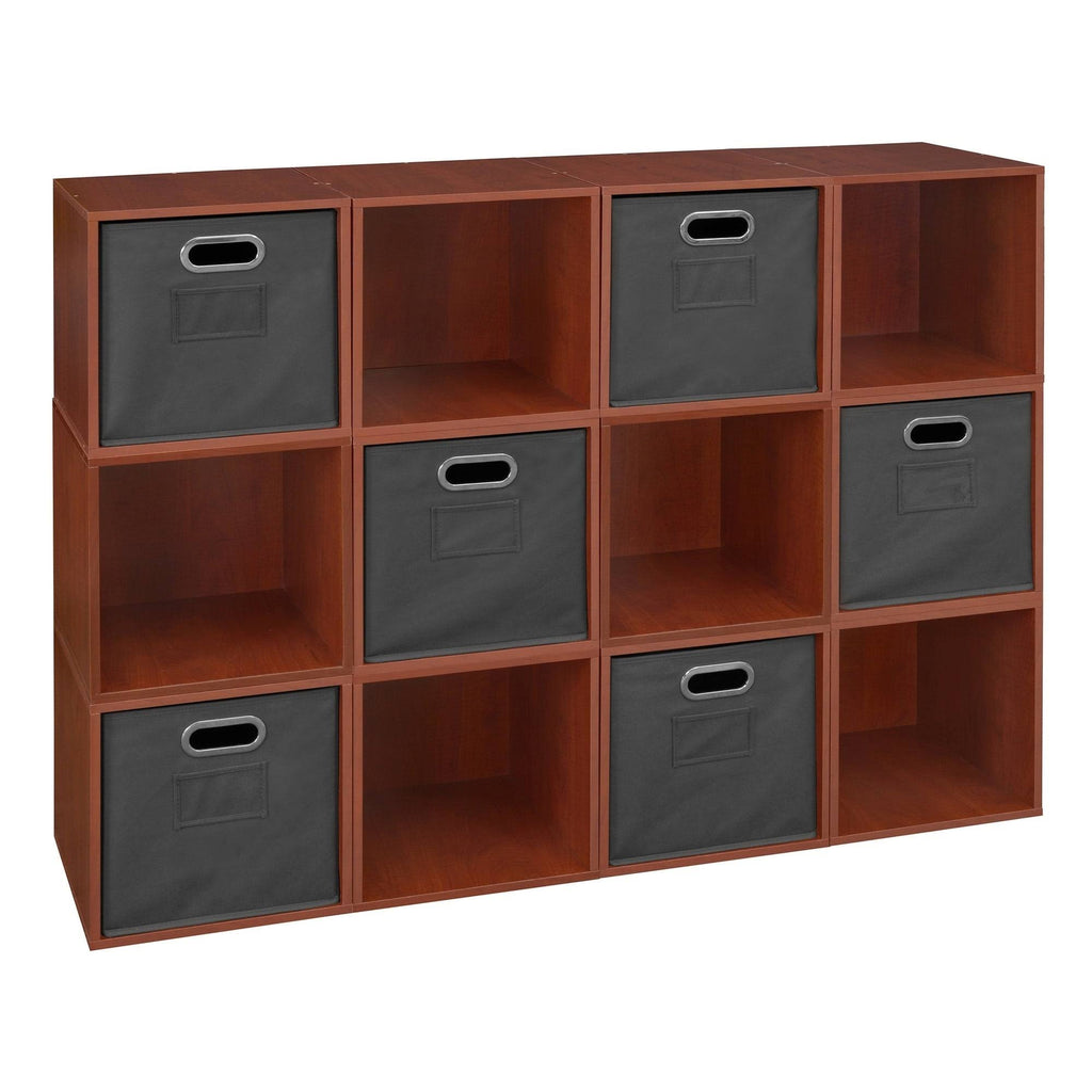 12 Cubes and 6 Canvas Bins Storage Set W4486