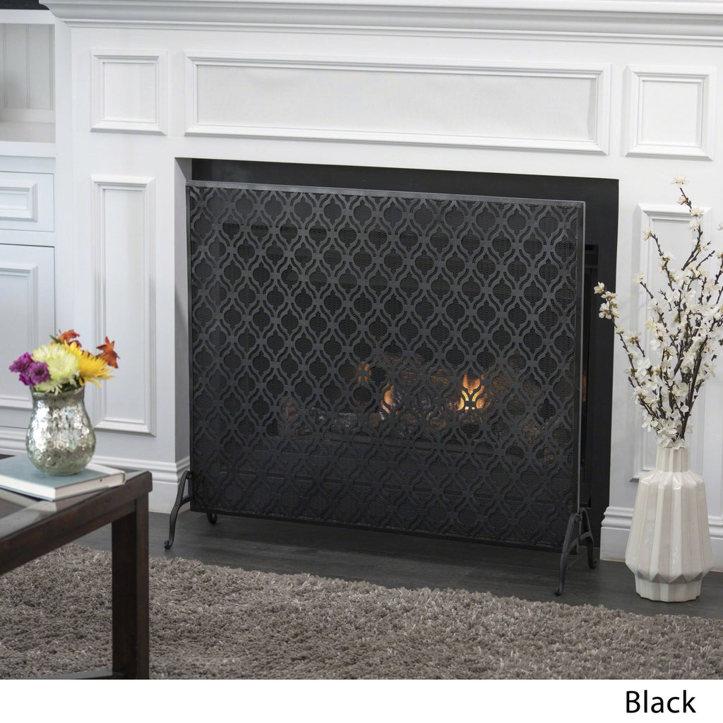 Black Iron Fireplace Screen B441