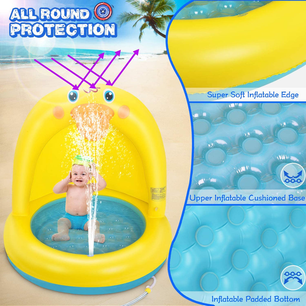Inflatable Baby Pool with Canopy J52836