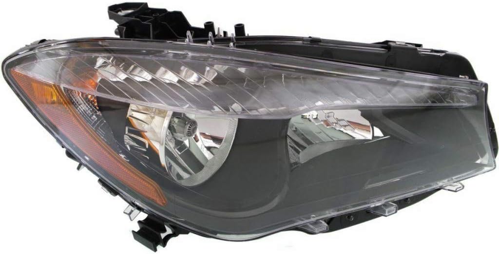 Passenger Side Headlight Assembly Black Housing W15433