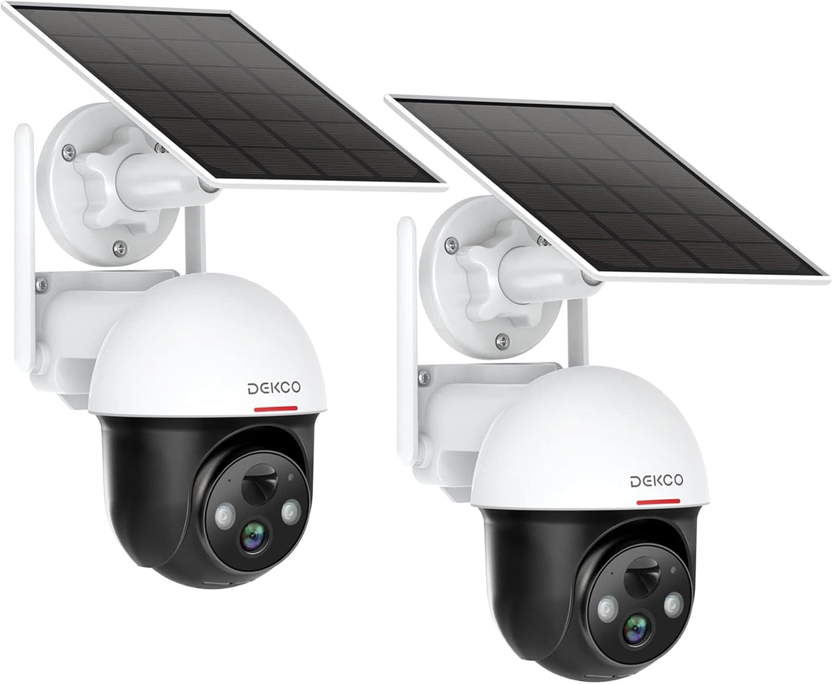 Solar Security Cameras Wireless Outdoor 360° View Pan Tilt Spotlight Battery Powered WiFi 2-Way Talk 1080P HD Night Vision Human Detection V994