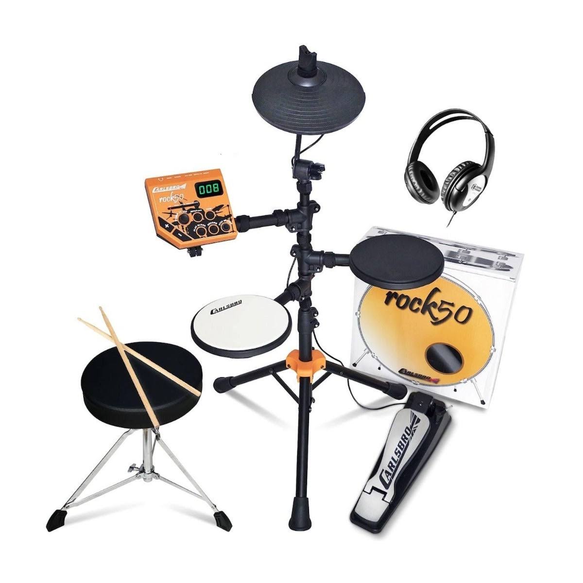 3-Piece Junior Electronic Drum Kit with Throne and Headphones K11419