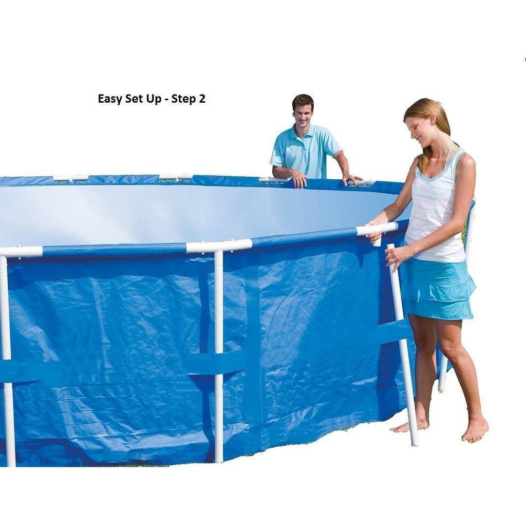 15ft x 48in Steel Pro Frame Above Ground Pool with Cartridge Filter Pump E11809