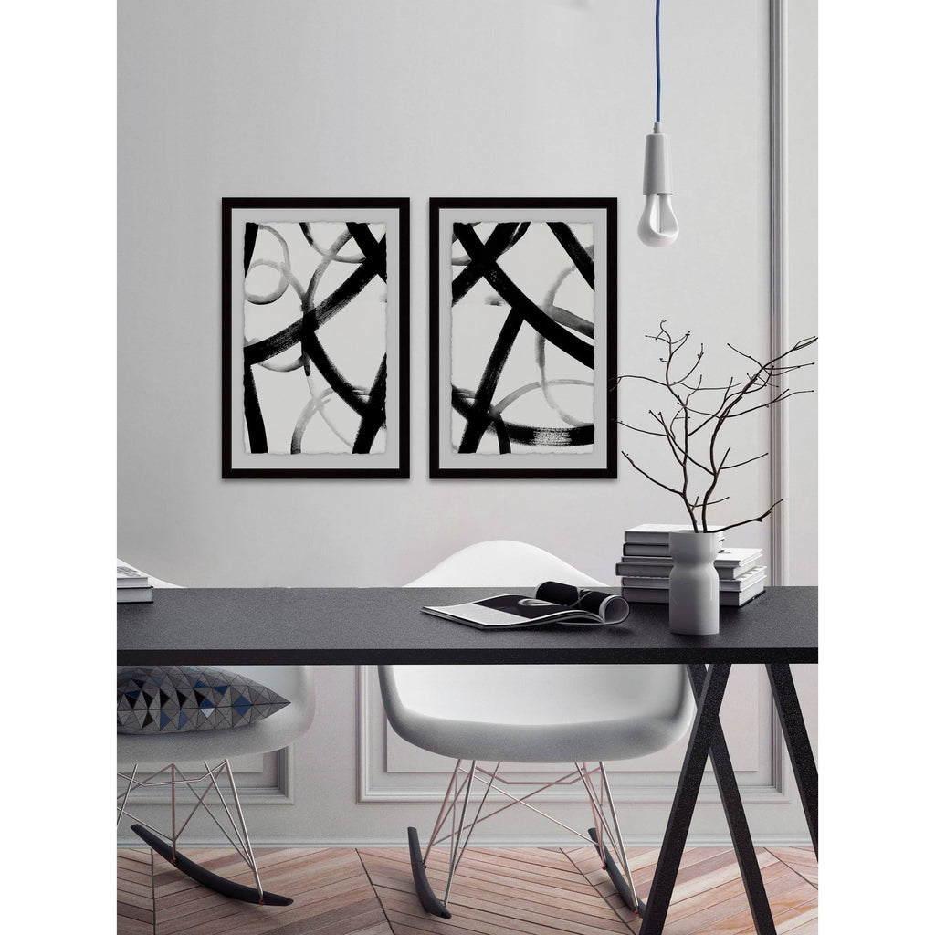 Monochrome Ripple Diptych, 18 inch x 24 inch O1540