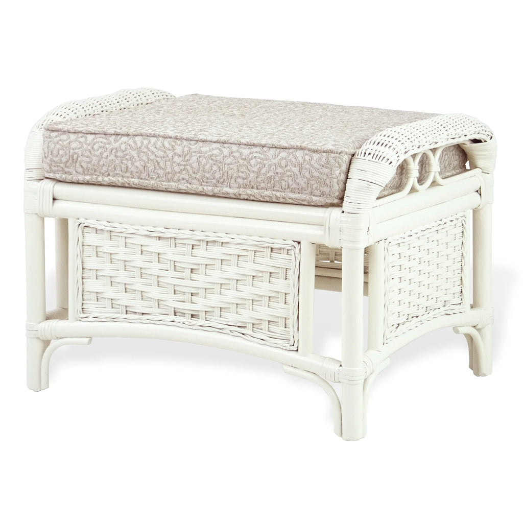 White Armchair with Ottoman O153418