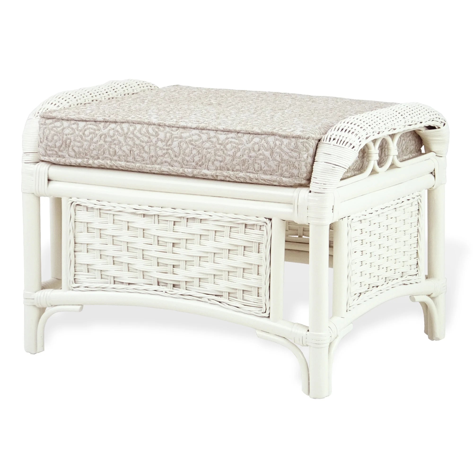 White Armchair with Ottoman O153418