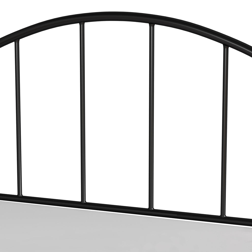 Black Metal Bed with Arched Spindle Design Queen P913