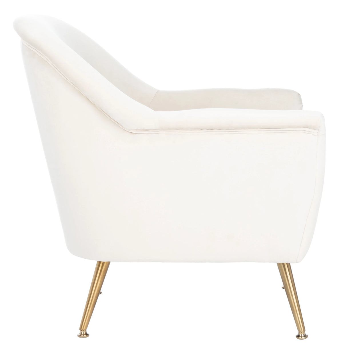 Ivory Velvet Upholstered Arm Chairs Q755914
