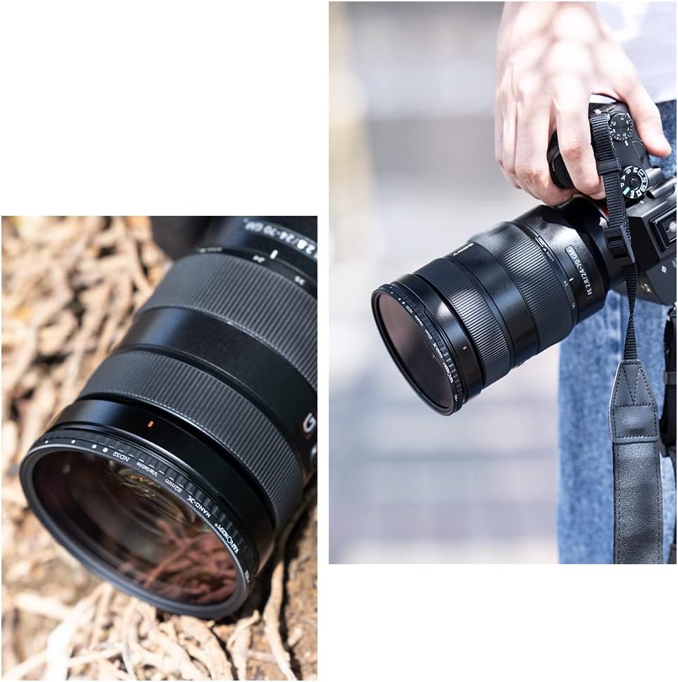 67mm Variable ND Filter ND2-ND32 Camera Lens Filter with Multi-Layer Coatings Pack of 2 Q3544