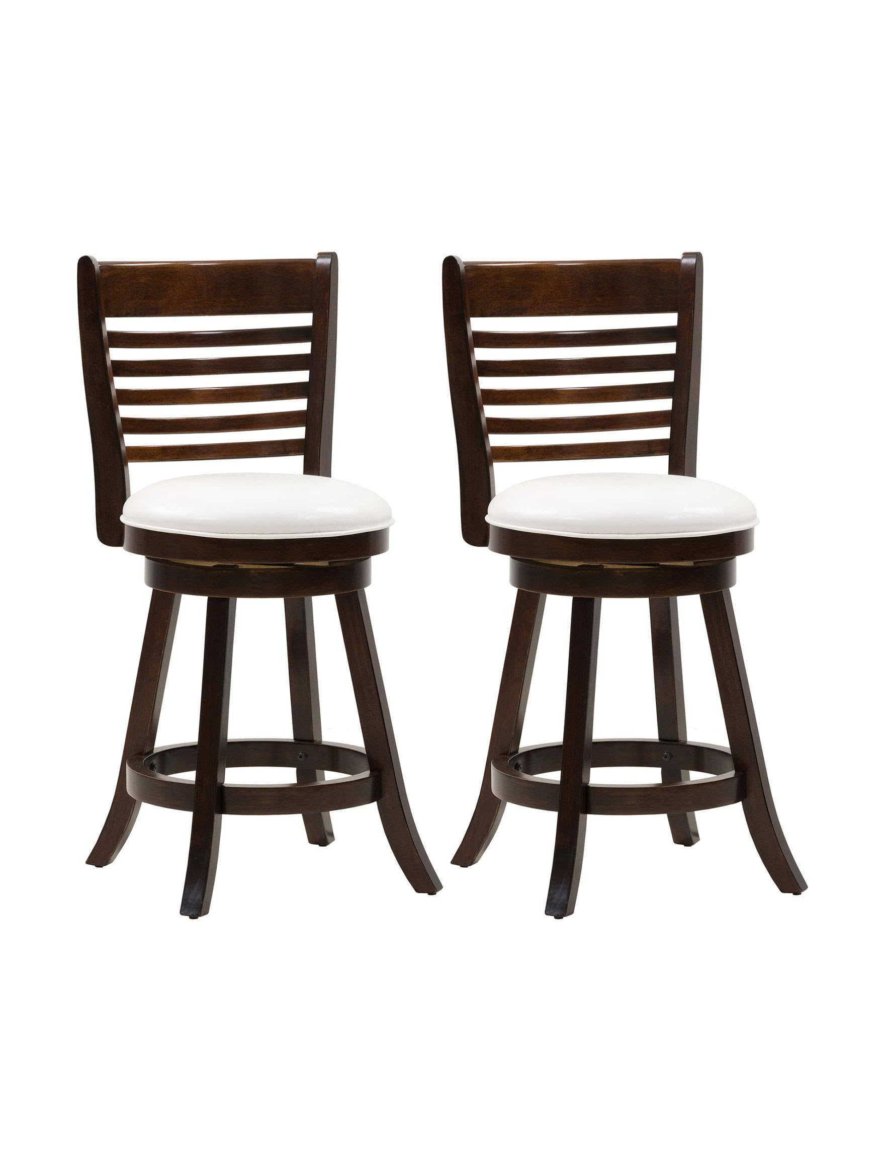 Cappuccino Wood Counter Stool - Set of 2 G579363