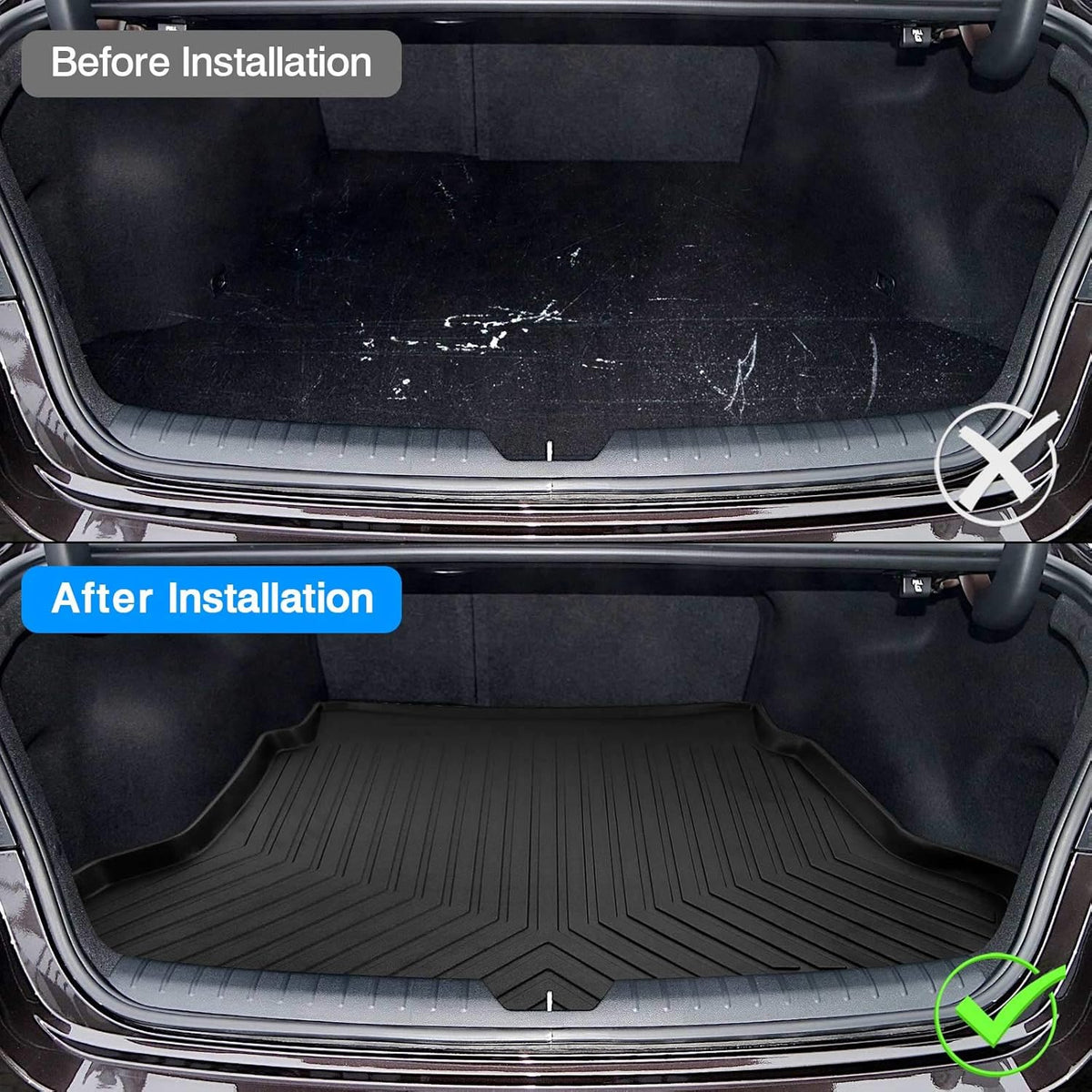 All Weather Cargo Liner Rear Trunk Liner Non-Slip TPO F300