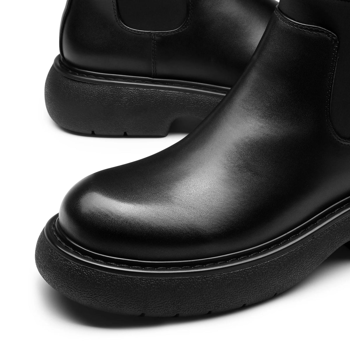 Black Size 7.5 Chelsea Booties O726882