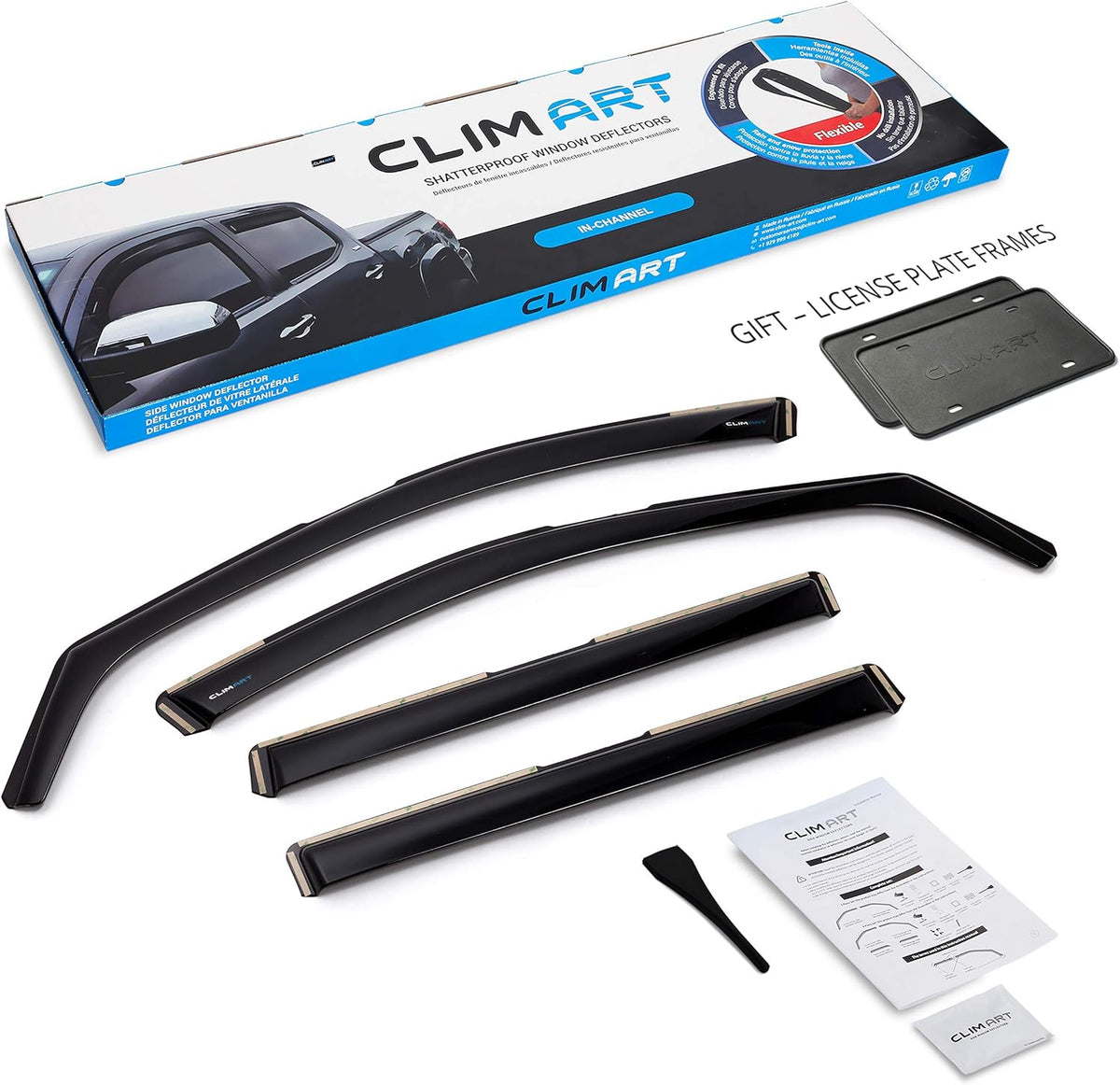 Dark Smoke 4pcs In-Channel Window Deflectors G3605