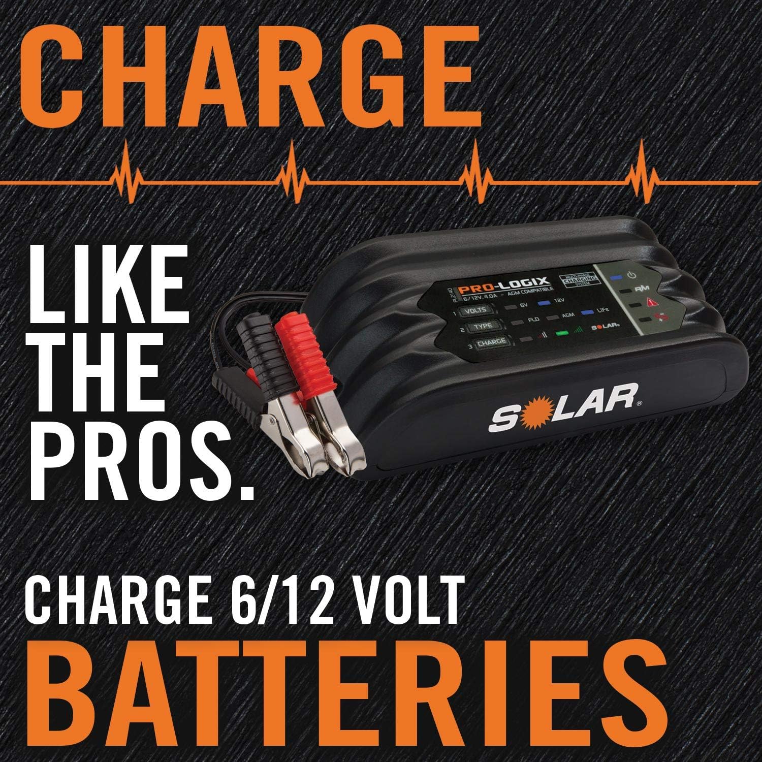 4-Amp 6V and 12V Battery Charger, Gray Pack of 2 U9755