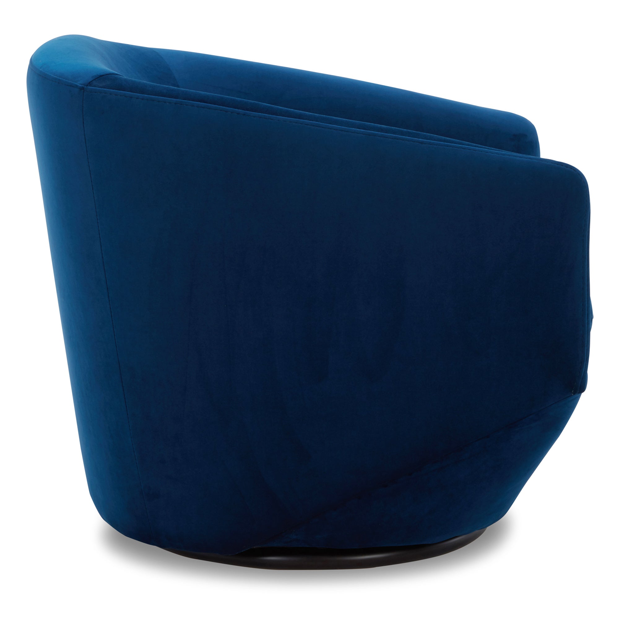Blue Fabric Swivel Barrel Accent Chair H320