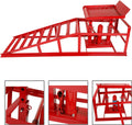Red Hydraulic Car Lift Ramps M11452