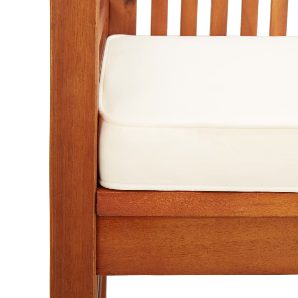 2-Seater Patio Bench with Cushion Solid Acacia Wood U917121
