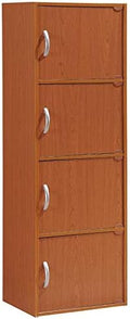 4 Shelf 4 Door Bookcase in Cherry P4990