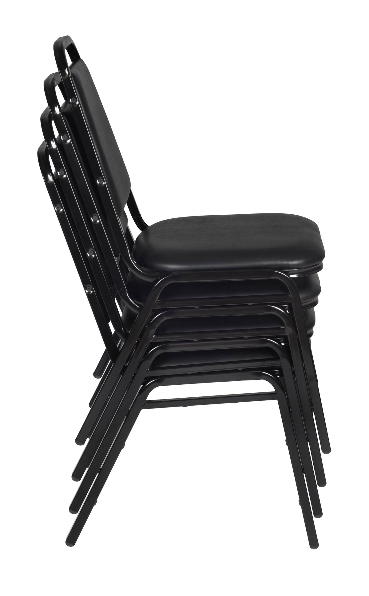 36x22 Square Breakroom Table with 4 Stack Chairs H1312