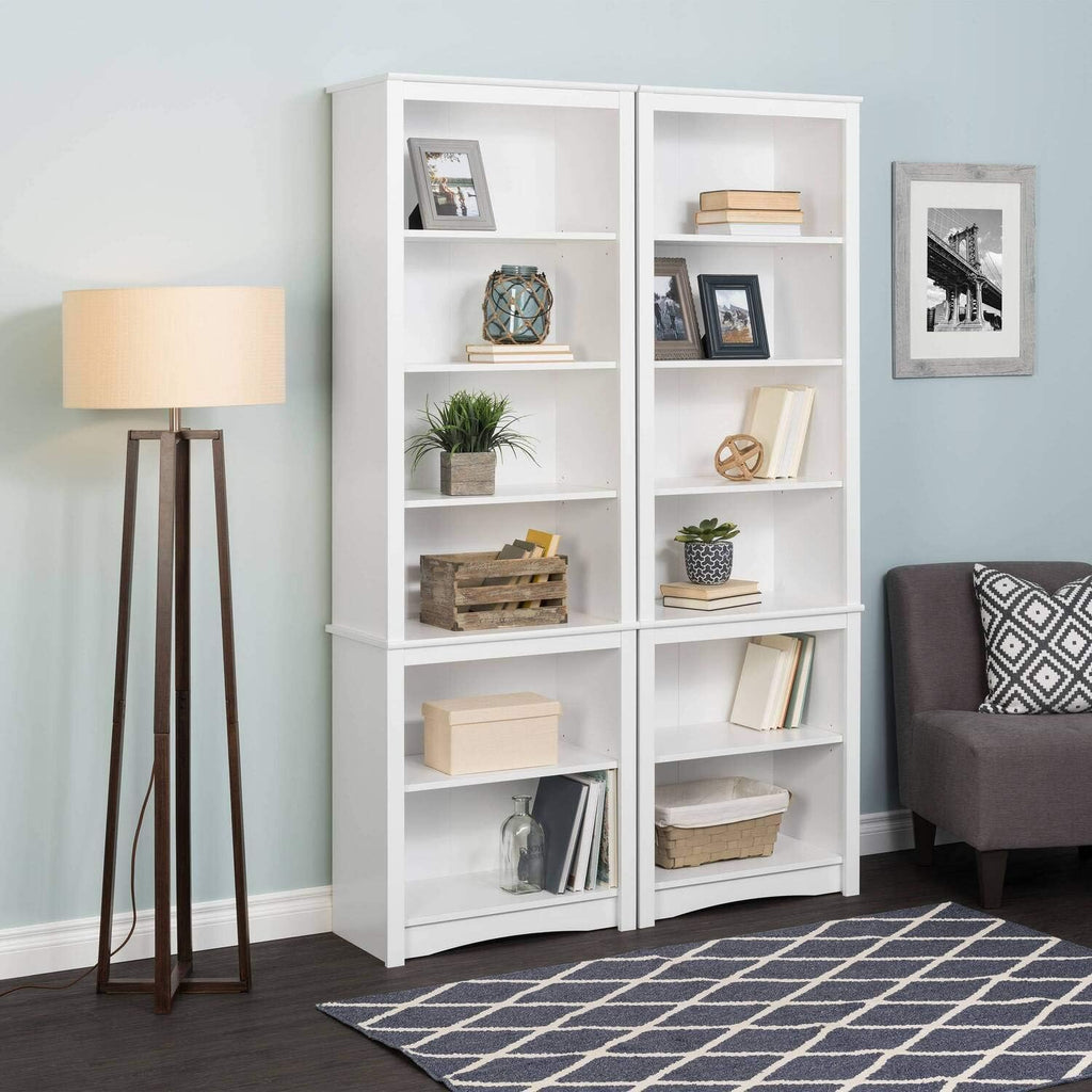 White Tall Bookcase J585