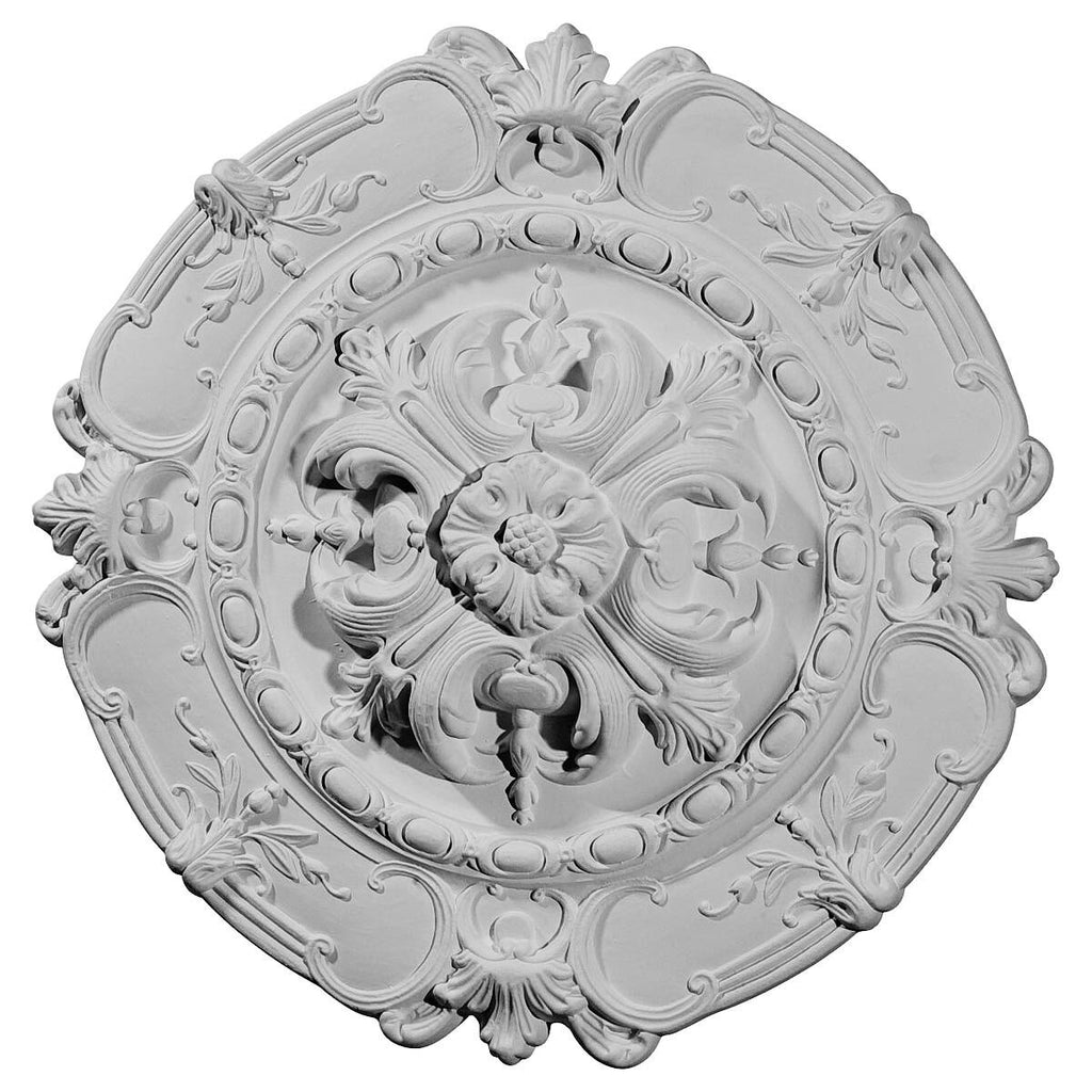 Hand-Painted Pot of Cream Crackle Ceiling Medallion D243654
