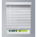 White Cordless Faux Wood Blind L847