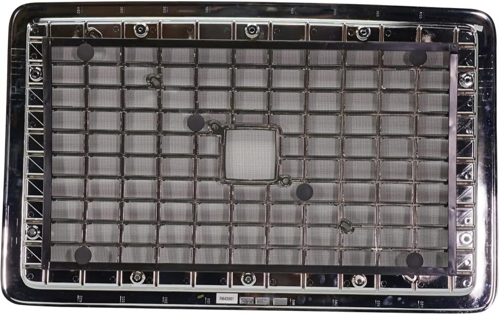 Chrome/Black Cross Bar Insert Grille with Bug Screen D2978