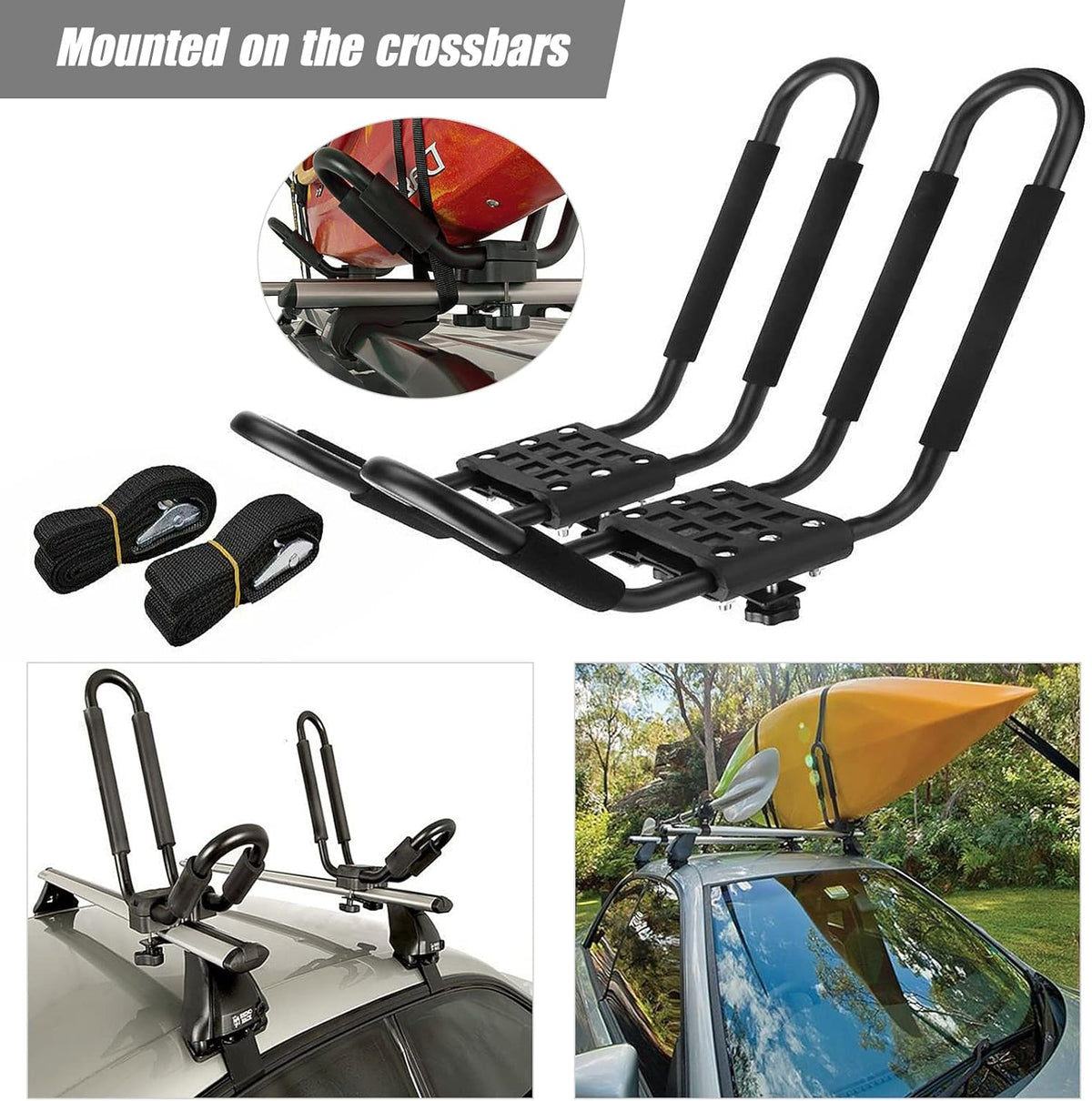 Kayak Roof Rack for Car SUV Truck Crossbars Pack of 2 X151
