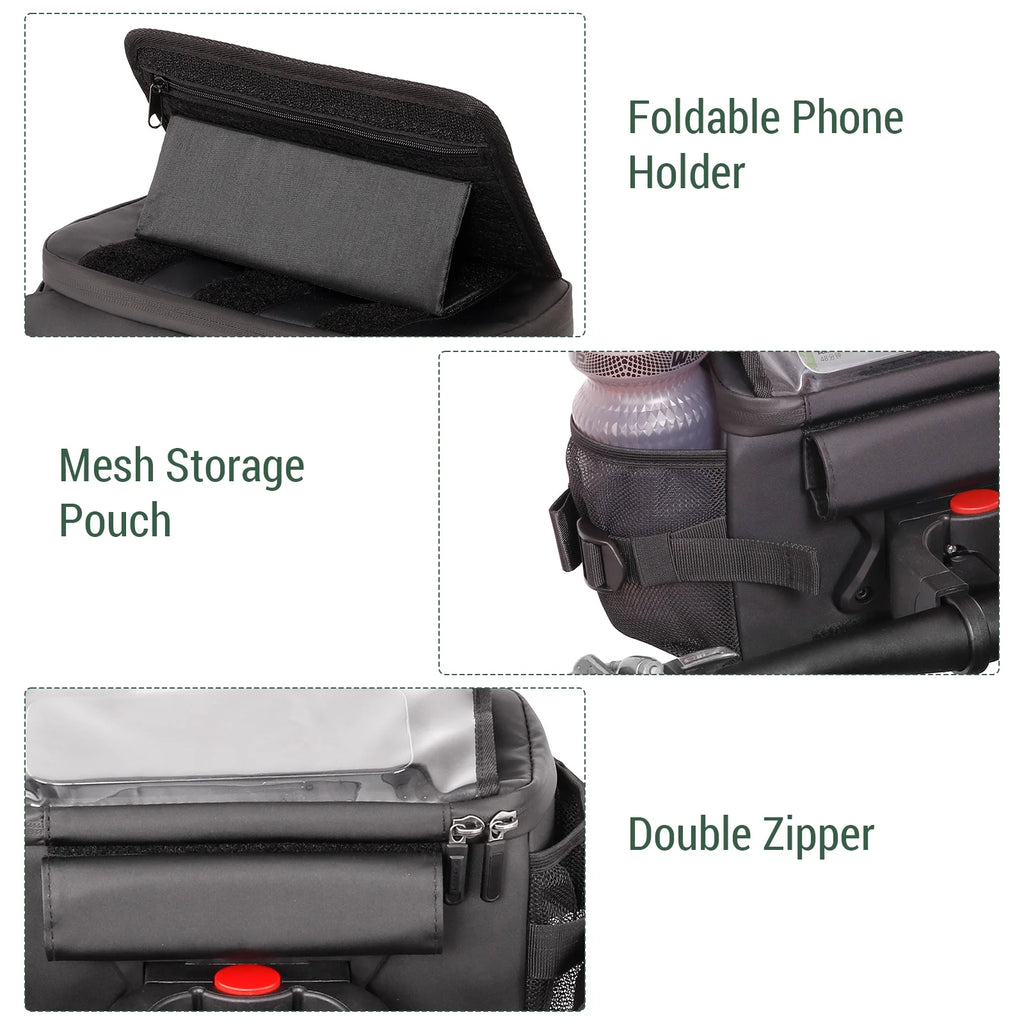 Bicycle Bag with Handlebar Storage Pouch and Phone Holder X598593