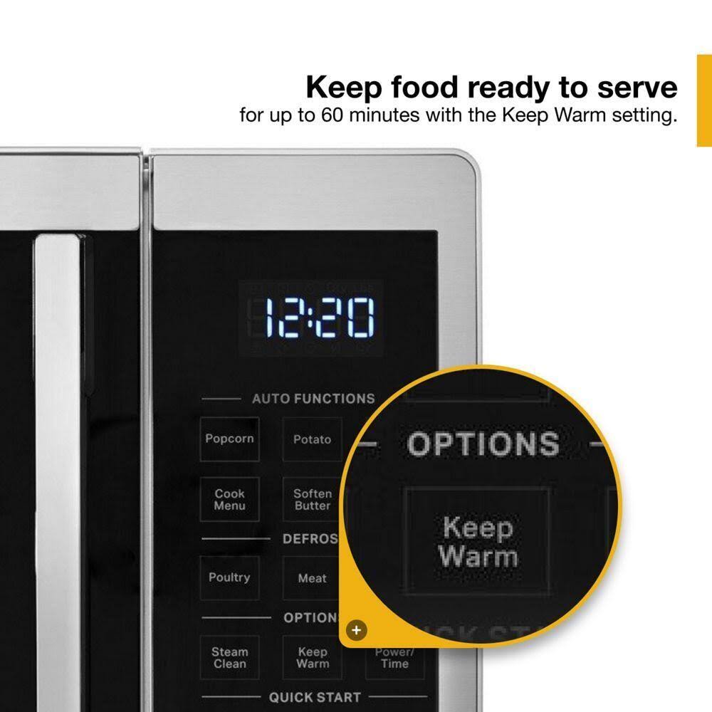 0.9 Cu. ft. Countertop Microwave with 900 Watt Cooking Power Heritage Stainless Steel W9423