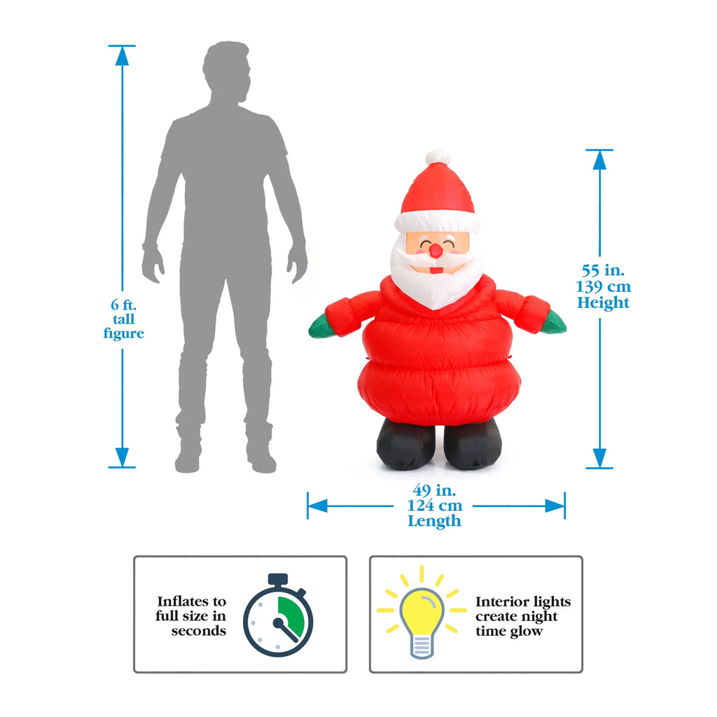Lighted Christmas Inflatable Santa N2999