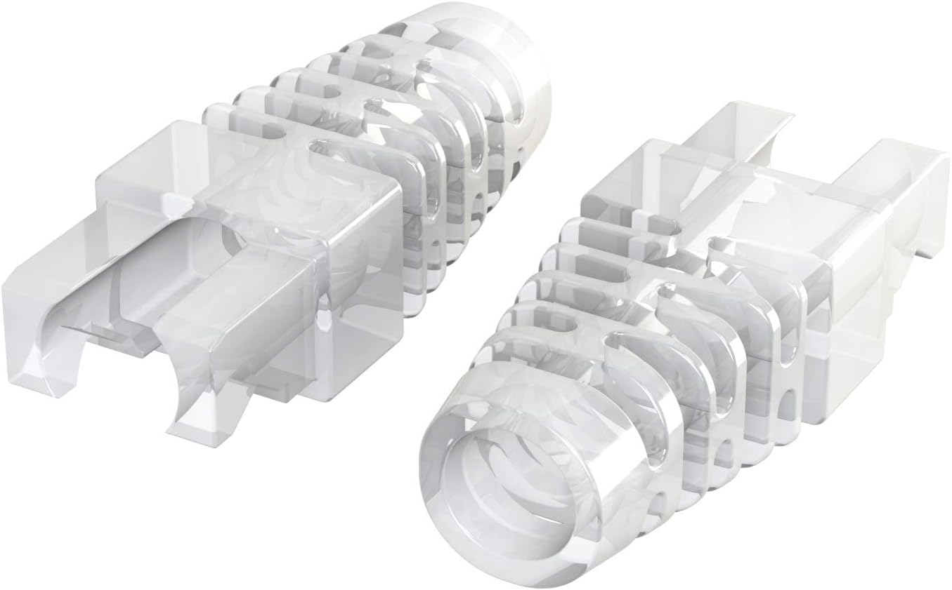 Snagless RJ45 Cat6 STP Connectors EZ Pass Through Ends, 100 Pack K93799