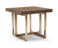 Modern Elm & Antique Brass End Table O7173
