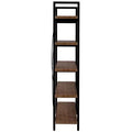 5-Tier Industrial Bookcase with Rustic Wood and Metal Frame I90113