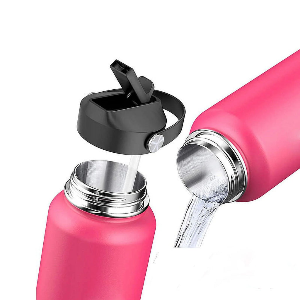 22 oz Insulated Stainless Steel Water Bottle with Straw N786